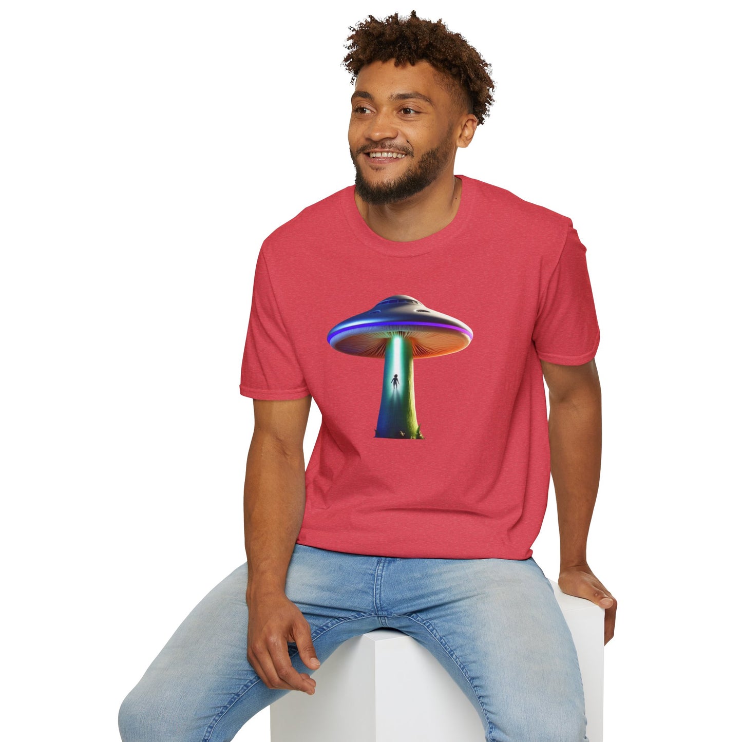 Mushroom UFO T-Shirt | Retro Alien Sci-Fi Graphic Tee