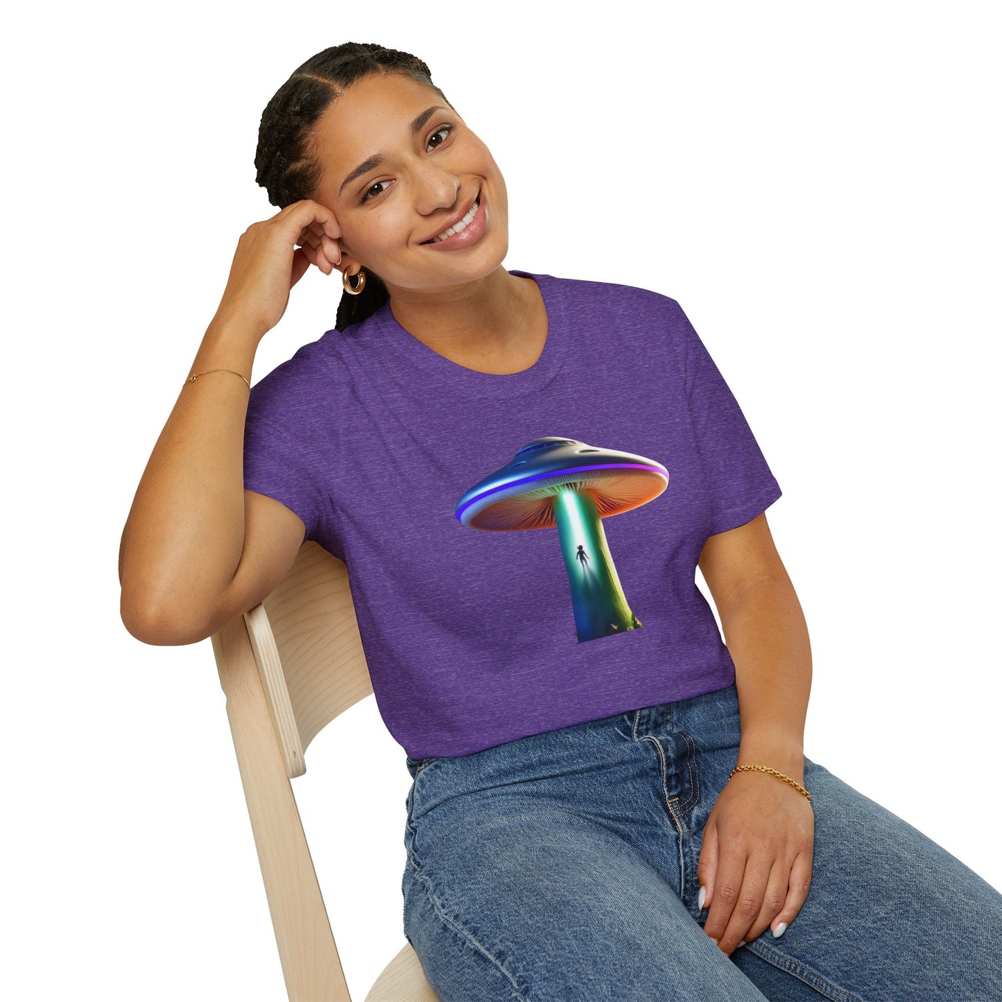 Mushroom UFO T-Shirt | Retro Alien Sci-Fi Graphic Tee
