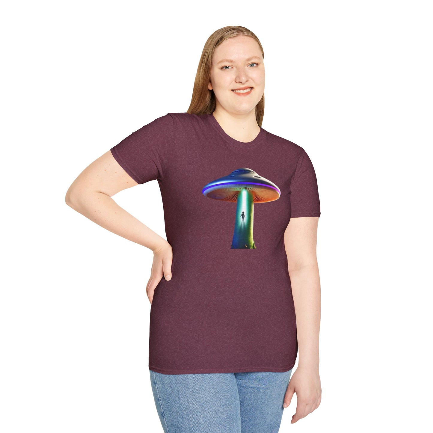Mushroom UFO T-Shirt | Retro Alien Sci-Fi Graphic Tee
