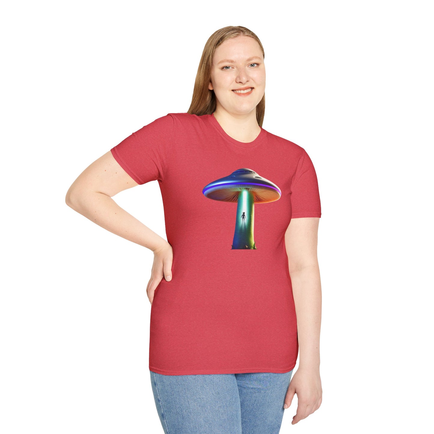 Mushroom UFO T-Shirt | Retro Alien Sci-Fi Graphic Tee