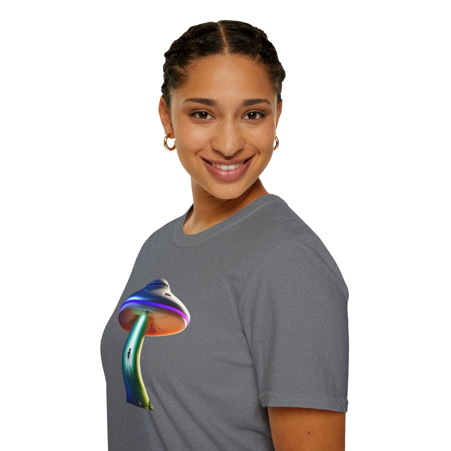 Mushroom UFO T-Shirt | Retro Alien Sci-Fi Graphic Tee