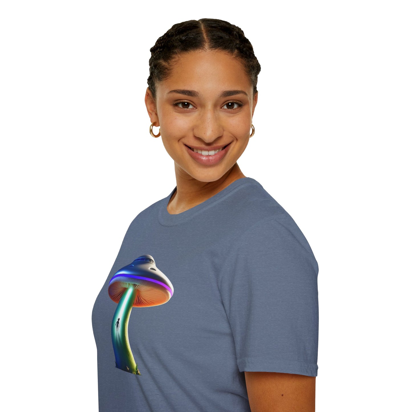 Mushroom UFO T-Shirt | Retro Alien Sci-Fi Graphic Tee