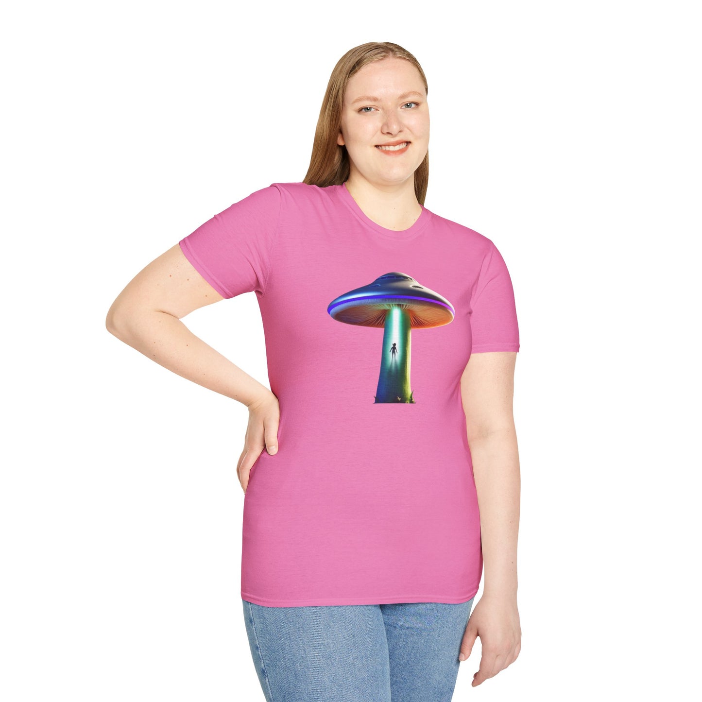Mushroom UFO T-Shirt | Retro Alien Sci-Fi Graphic Tee