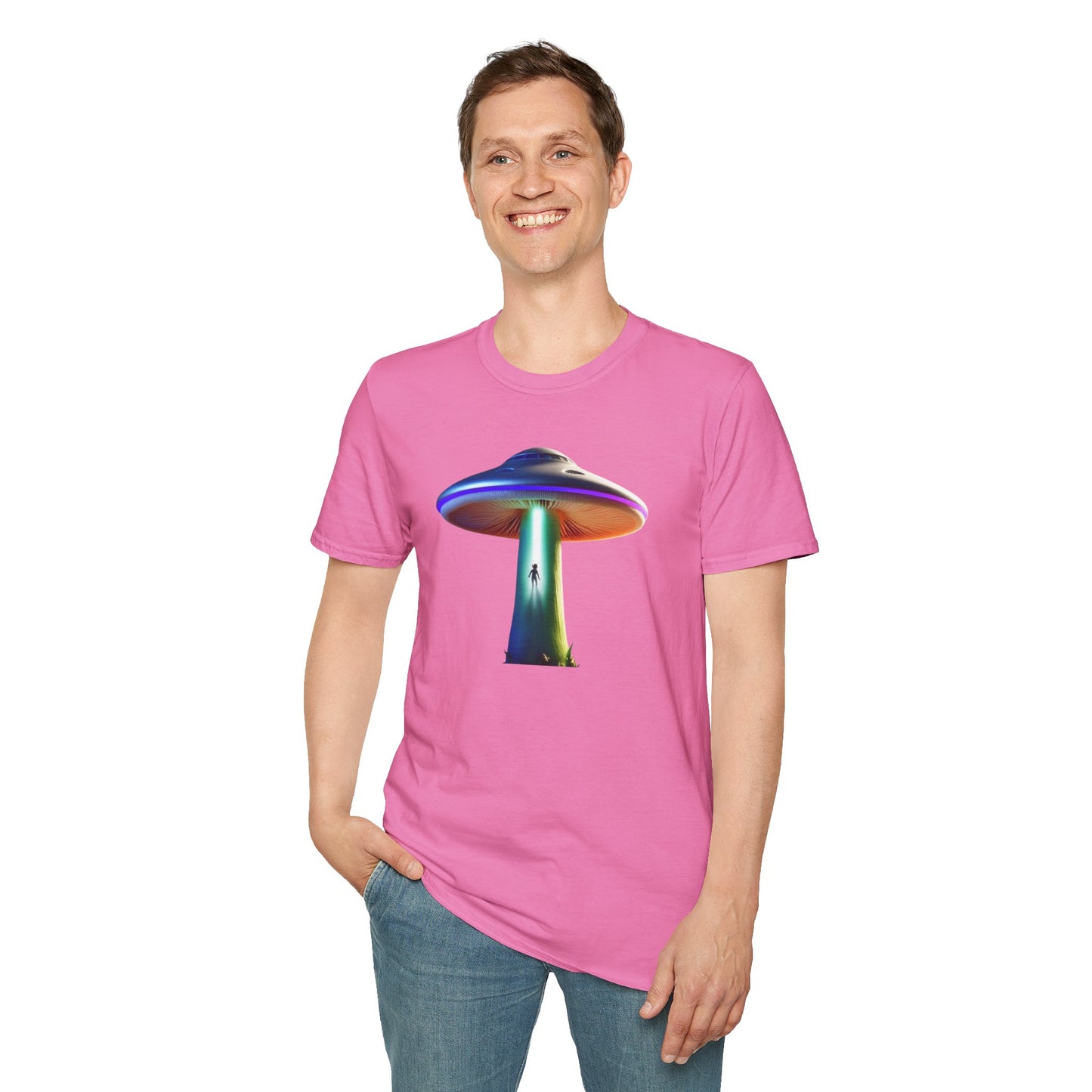 Mushroom UFO T-Shirt | Retro Alien Sci-Fi Graphic Tee