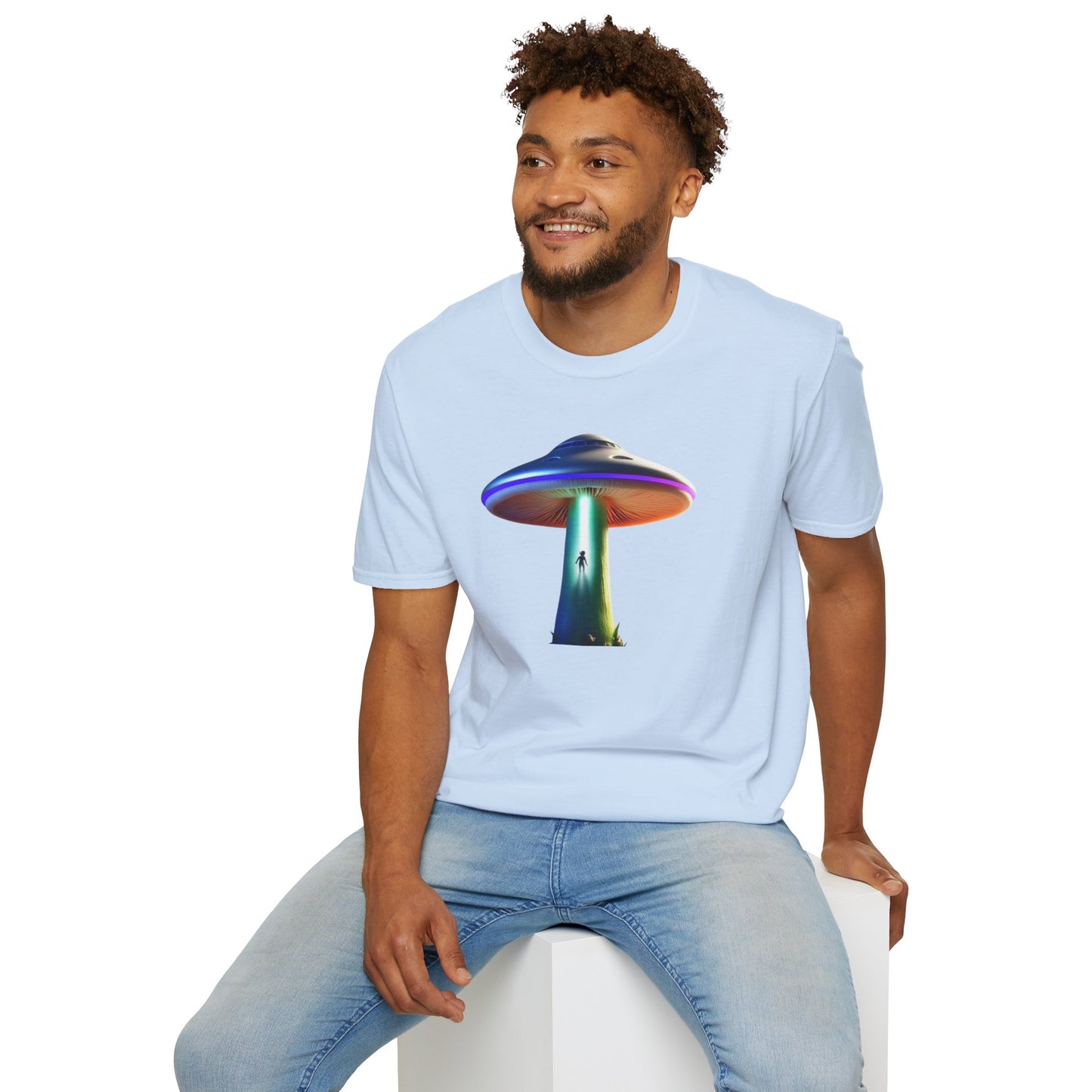 Mushroom UFO T-Shirt | Retro Alien Sci-Fi Graphic Tee