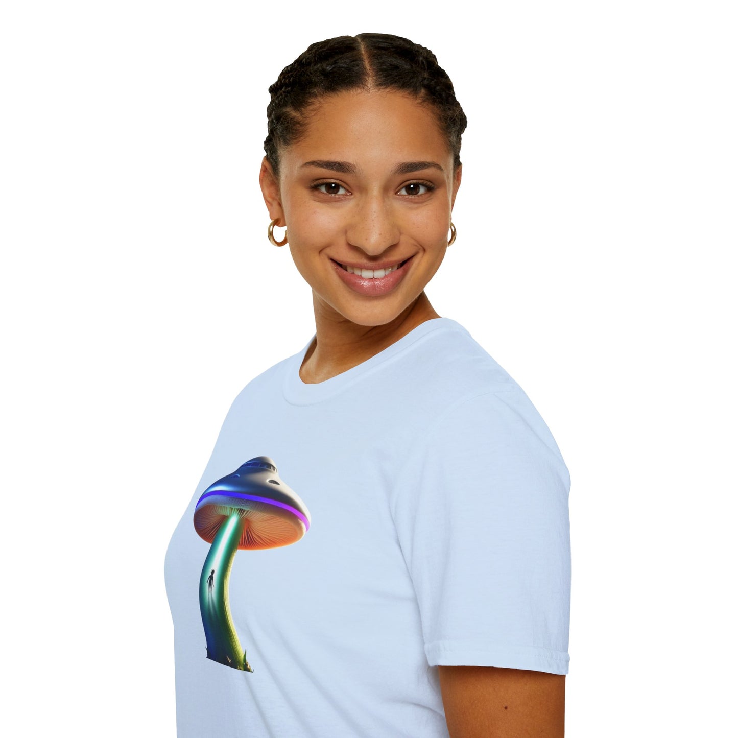 Mushroom UFO T-Shirt | Retro Alien Sci-Fi Graphic Tee