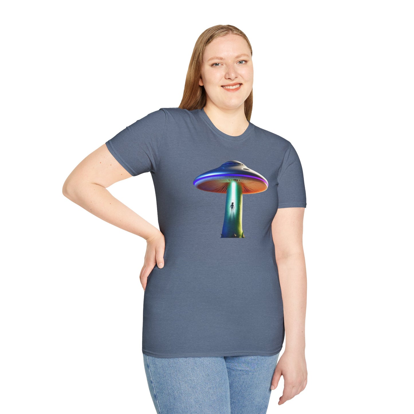 Mushroom UFO T-Shirt | Retro Alien Sci-Fi Graphic Tee