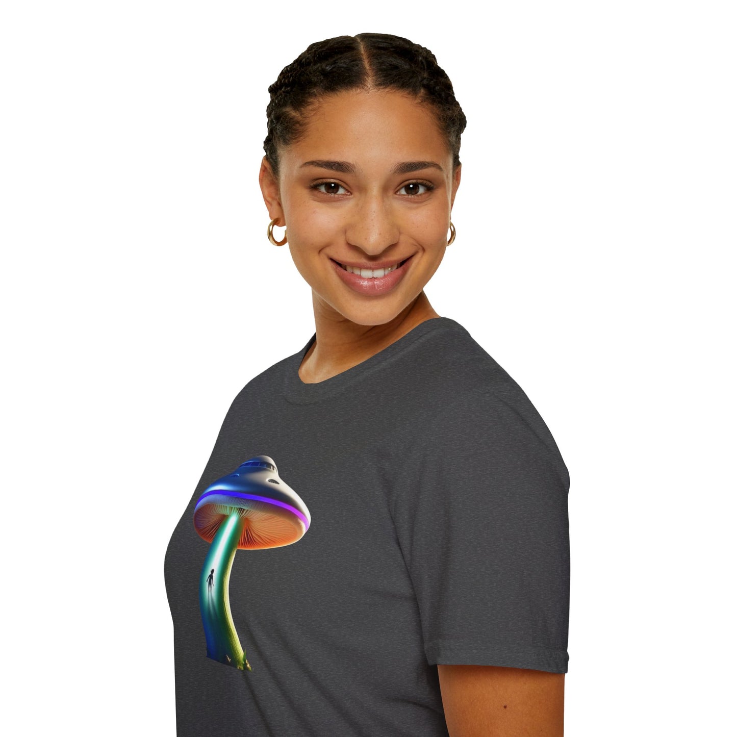 Mushroom UFO T-Shirt | Retro Alien Sci-Fi Graphic Tee