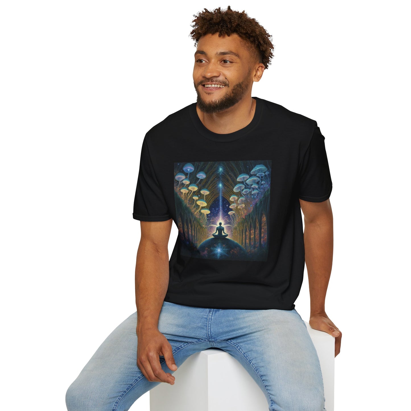 Mystical Meditation T-Shirt | Cosmic Vibes Unisex Tee