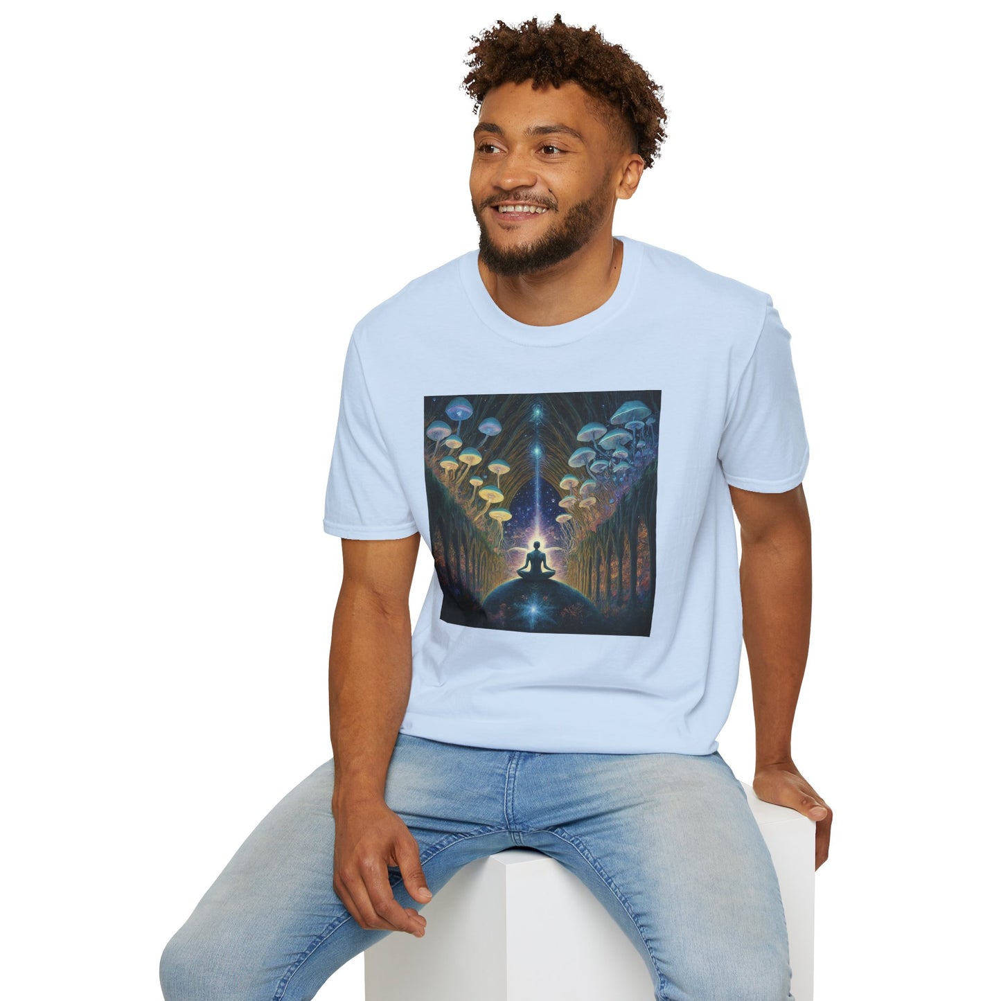 Mystical Meditation T-Shirt | Cosmic Vibes Unisex Tee