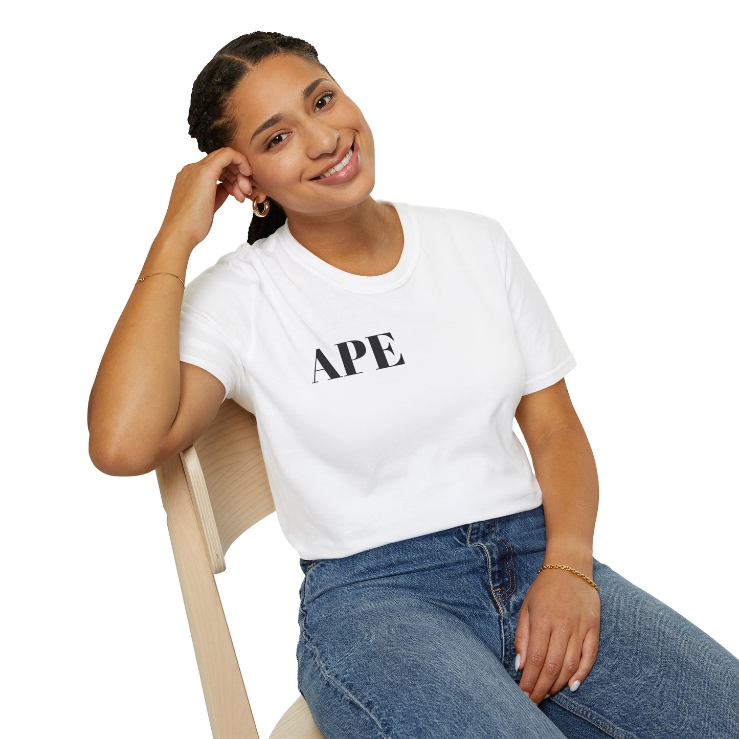 Albino Ape Unisex T-Shirt - Funny Animal Tee, Gift for Ape Lovers