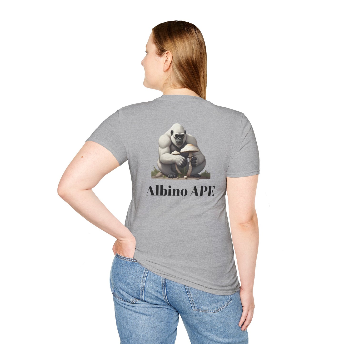 Albino Ape Unisex T-Shirt - Funny Animal Tee, Gift for Ape Lovers