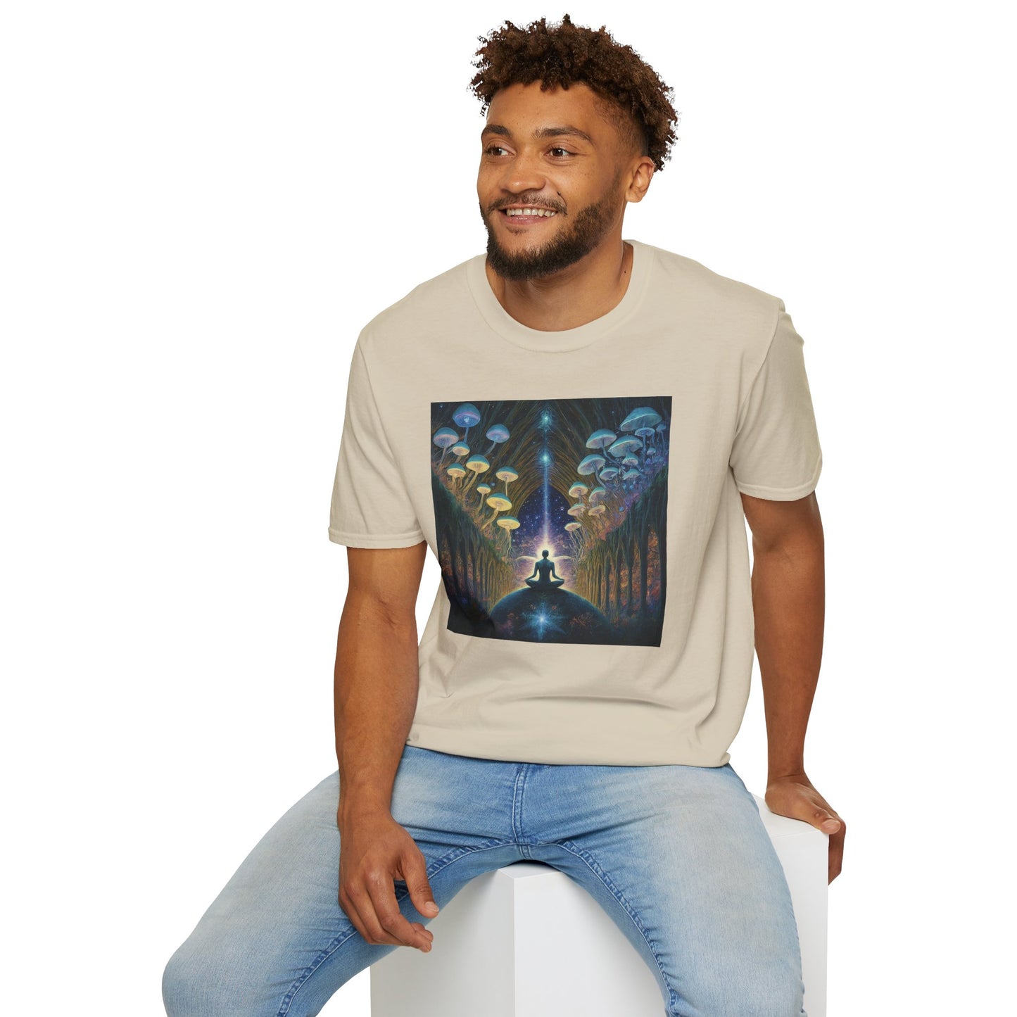 Mystical Meditation T-Shirt | Cosmic Vibes Unisex Tee