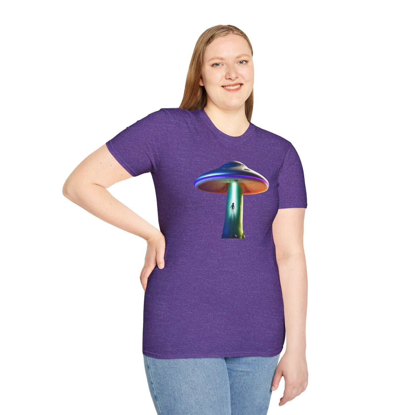 Mushroom UFO T-Shirt | Retro Alien Sci-Fi Graphic Tee