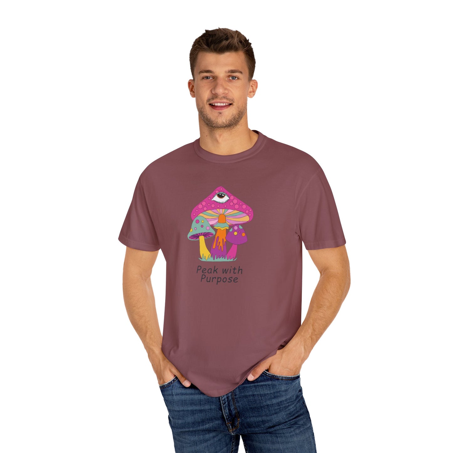 Peak with Purpose T-Shirt for Creative Souls, Unisex Tee, Gift for Nature Lovers, Festival Wear, Bohemian Style