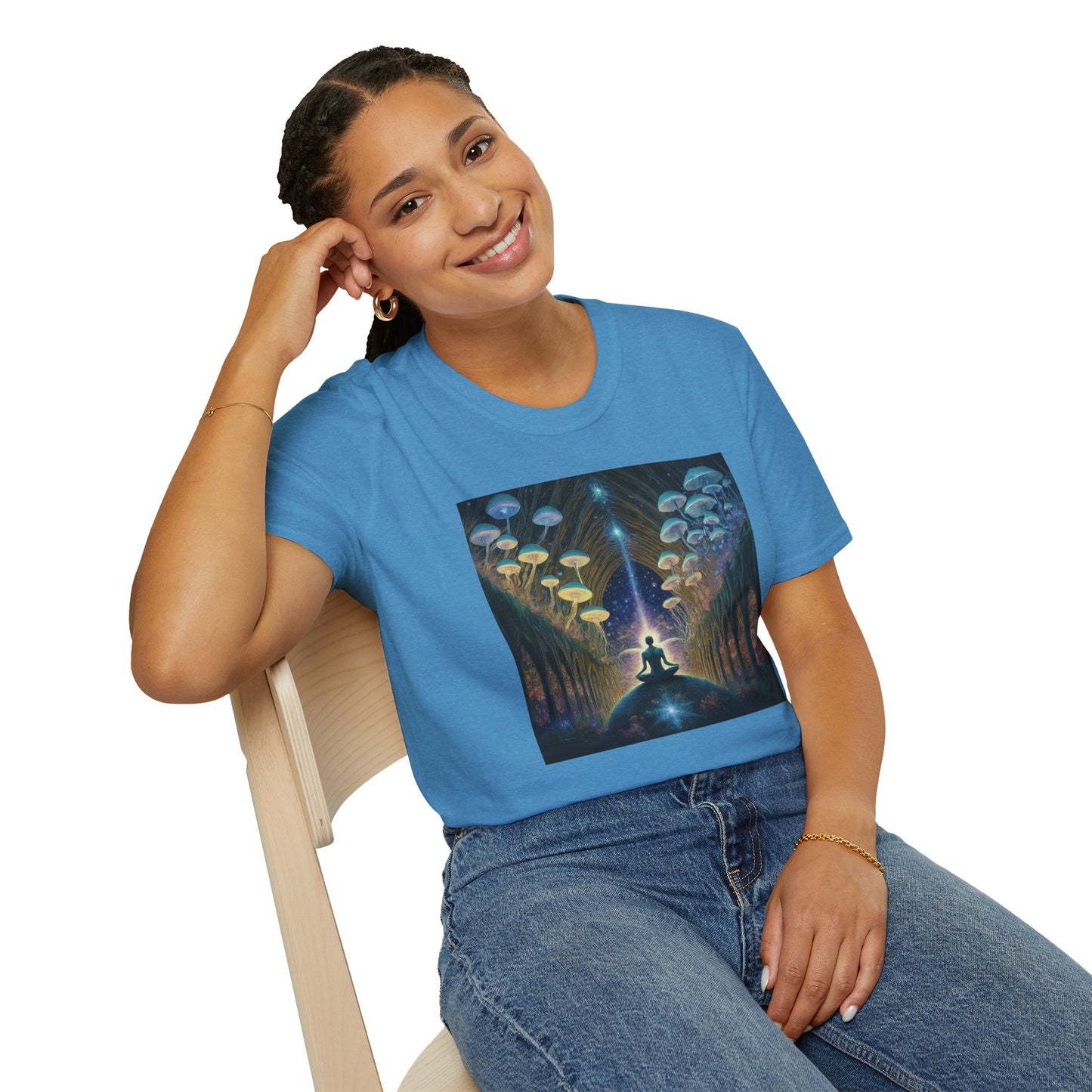 Mystical Meditation T-Shirt | Cosmic Vibes Unisex Tee