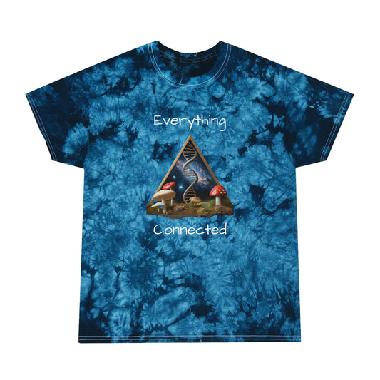 Tie-Dye Tee, Crystal - Mystical Sacred Geometry Mushroom Design