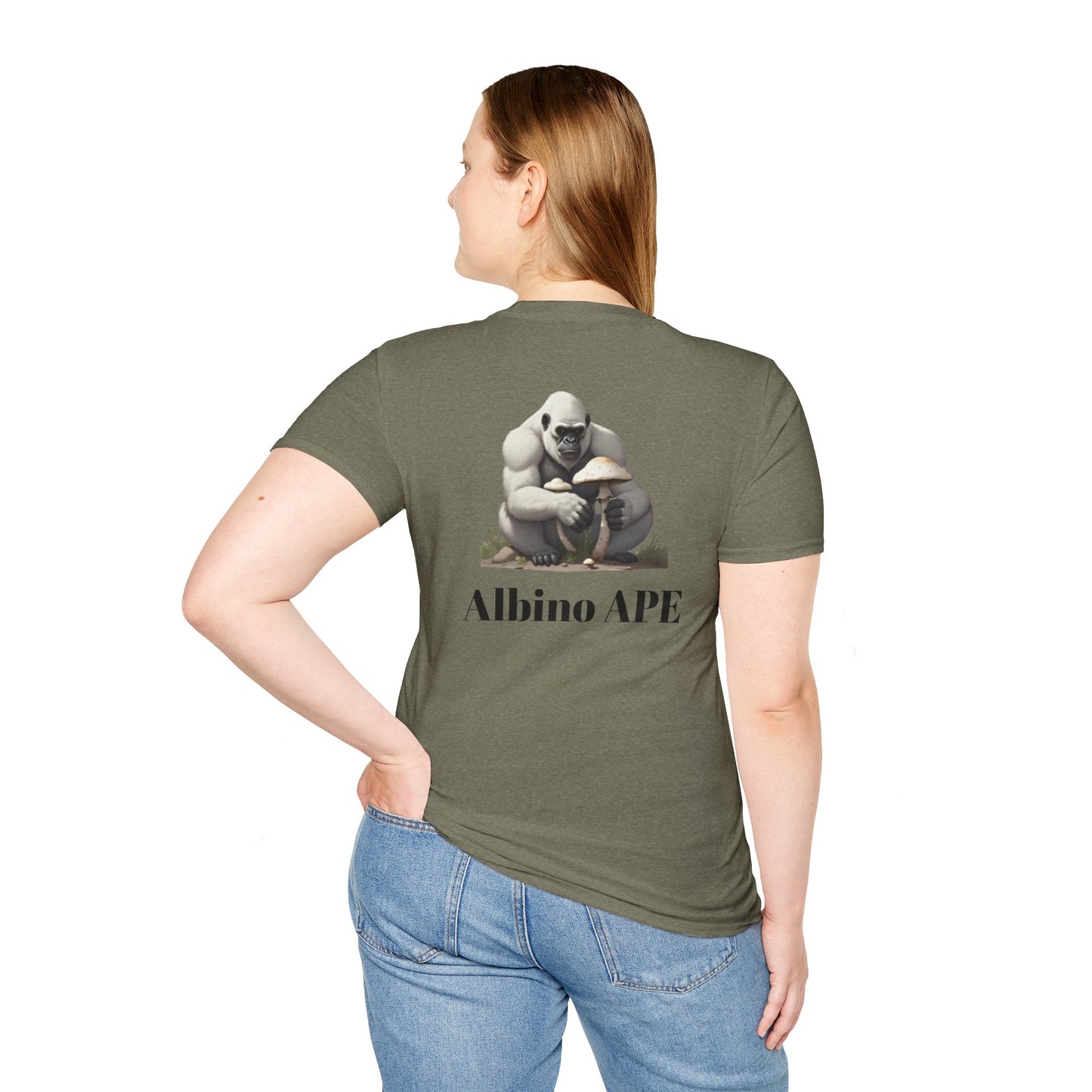Albino Ape Unisex T-Shirt - Funny Animal Tee, Gift for Ape Lovers