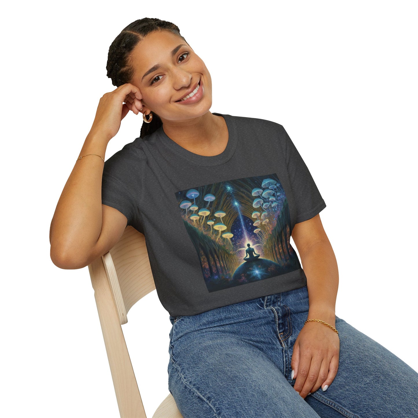 Mystical Meditation T-Shirt | Cosmic Vibes Unisex Tee