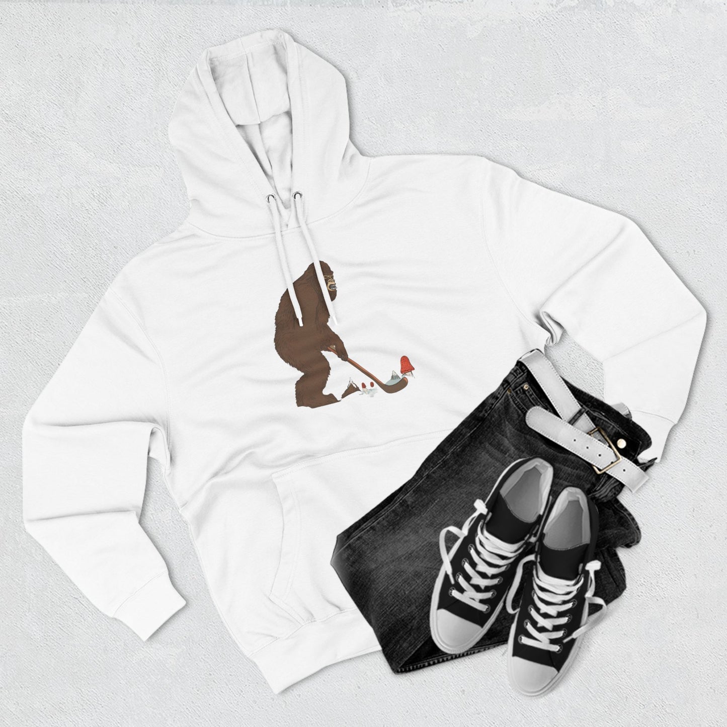 Three-Panel Fleece Hoodie