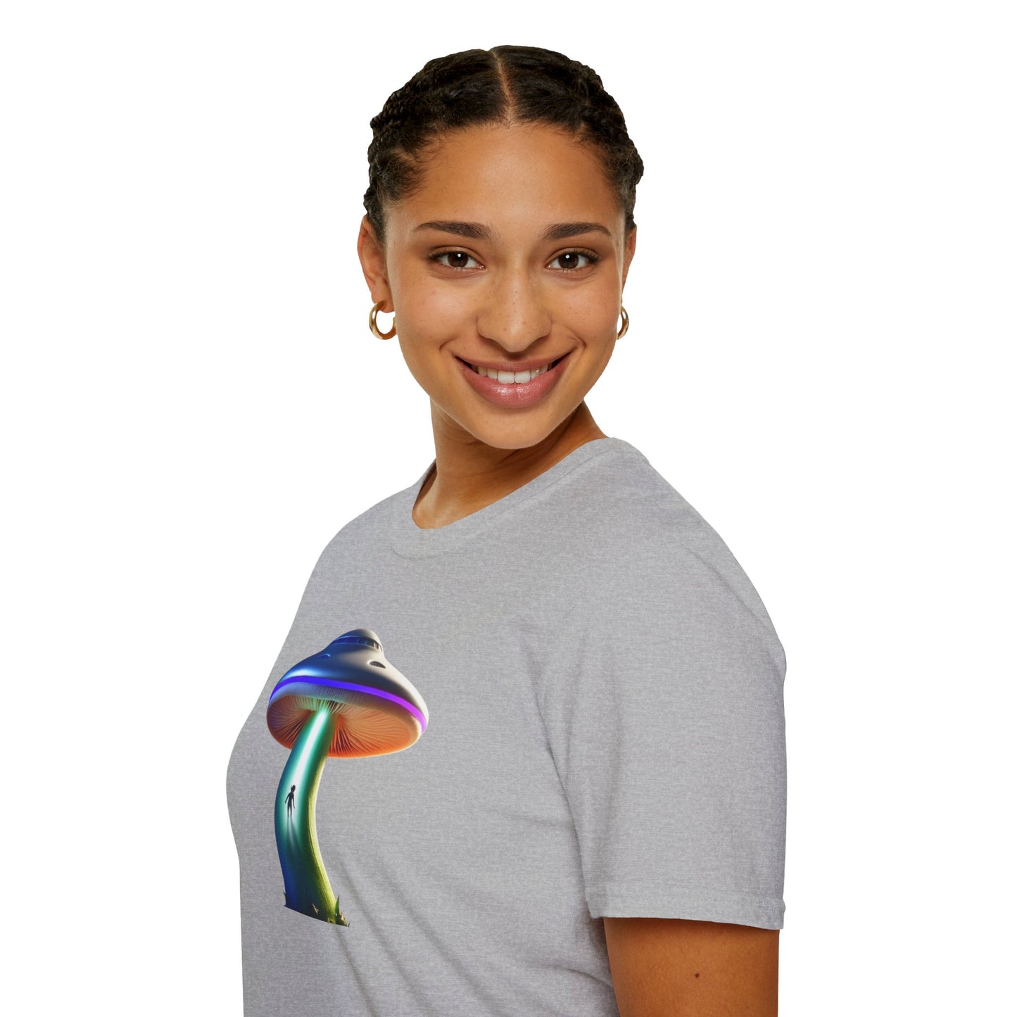 Mushroom UFO T-Shirt | Retro Alien Sci-Fi Graphic Tee