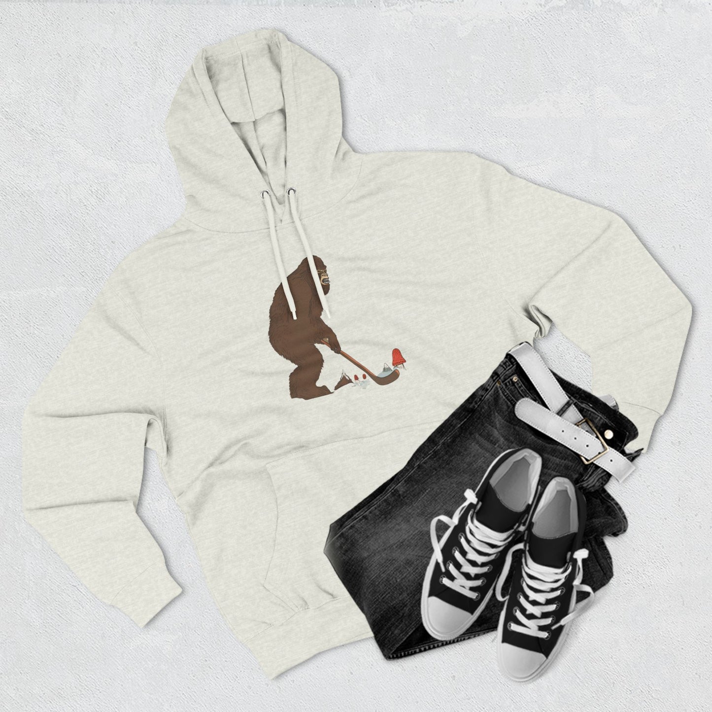 Three-Panel Fleece Hoodie