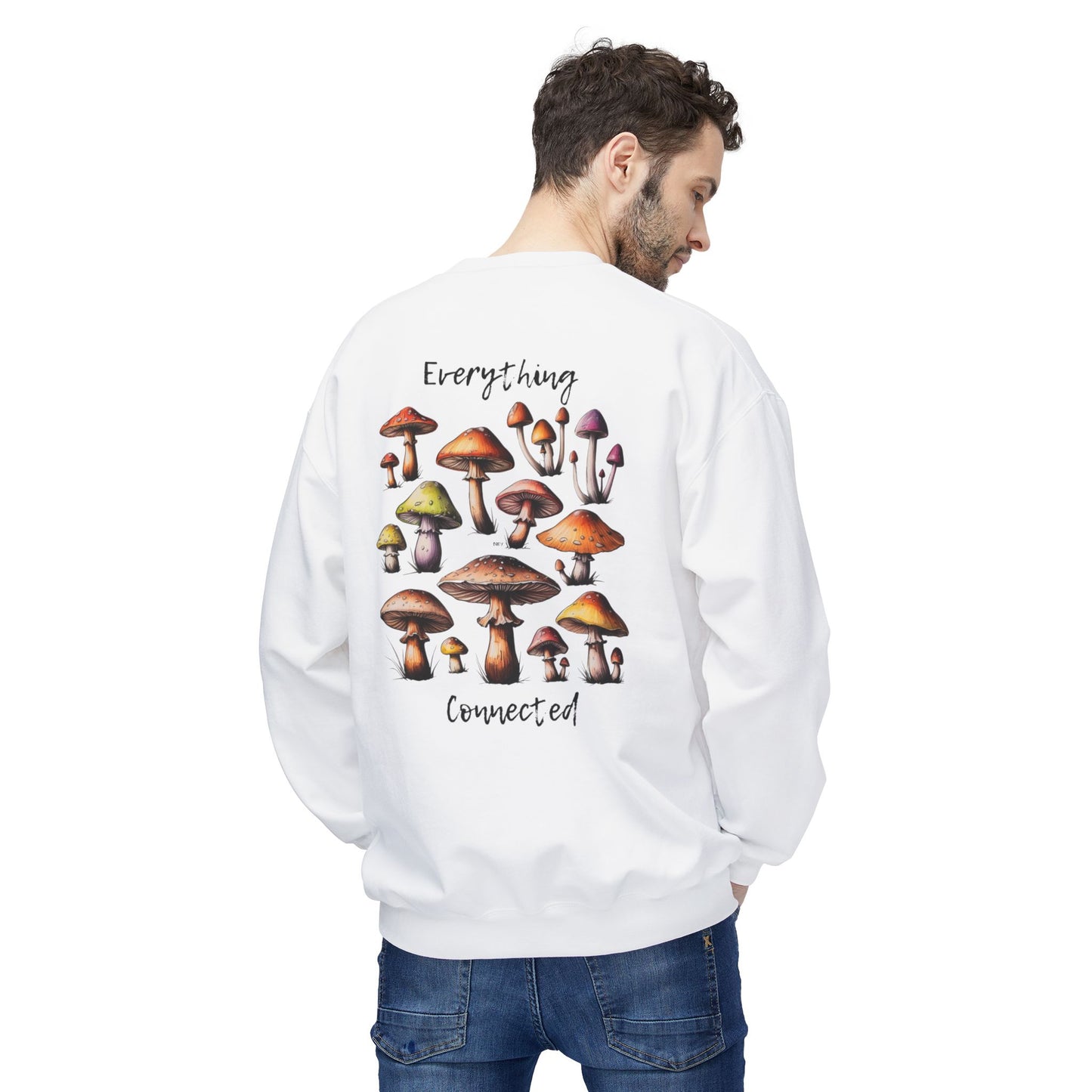 Interconnectedness of all Things Mushroom Crewneck Sweatshirt