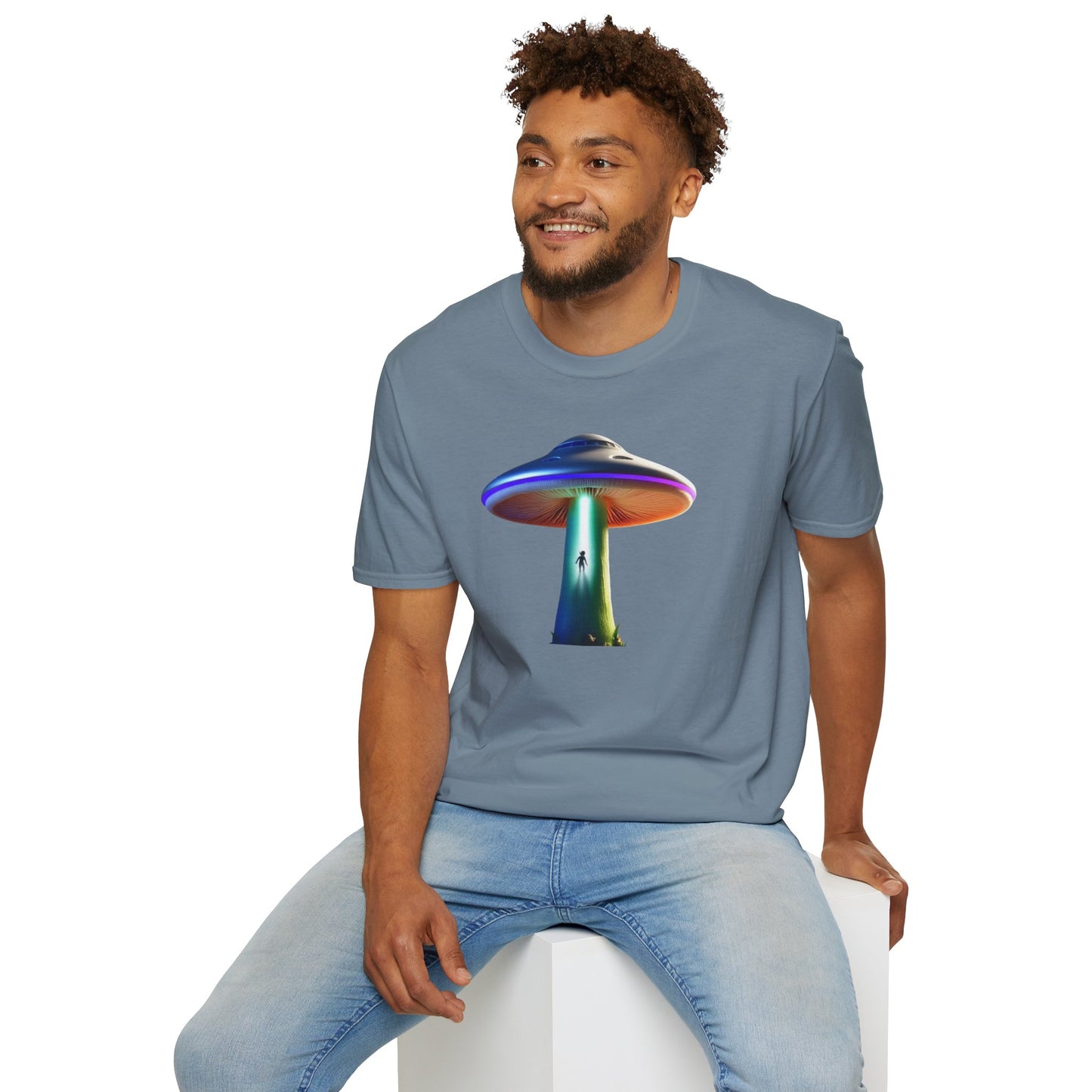Mushroom UFO T-Shirt | Retro Alien Sci-Fi Graphic Tee